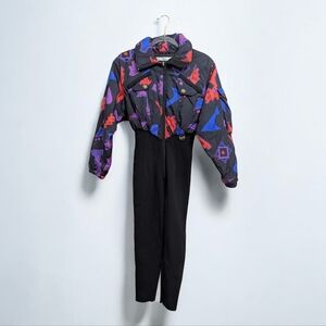 Vintage Nils 80s 90s Retro Abstract Western Ski Suit